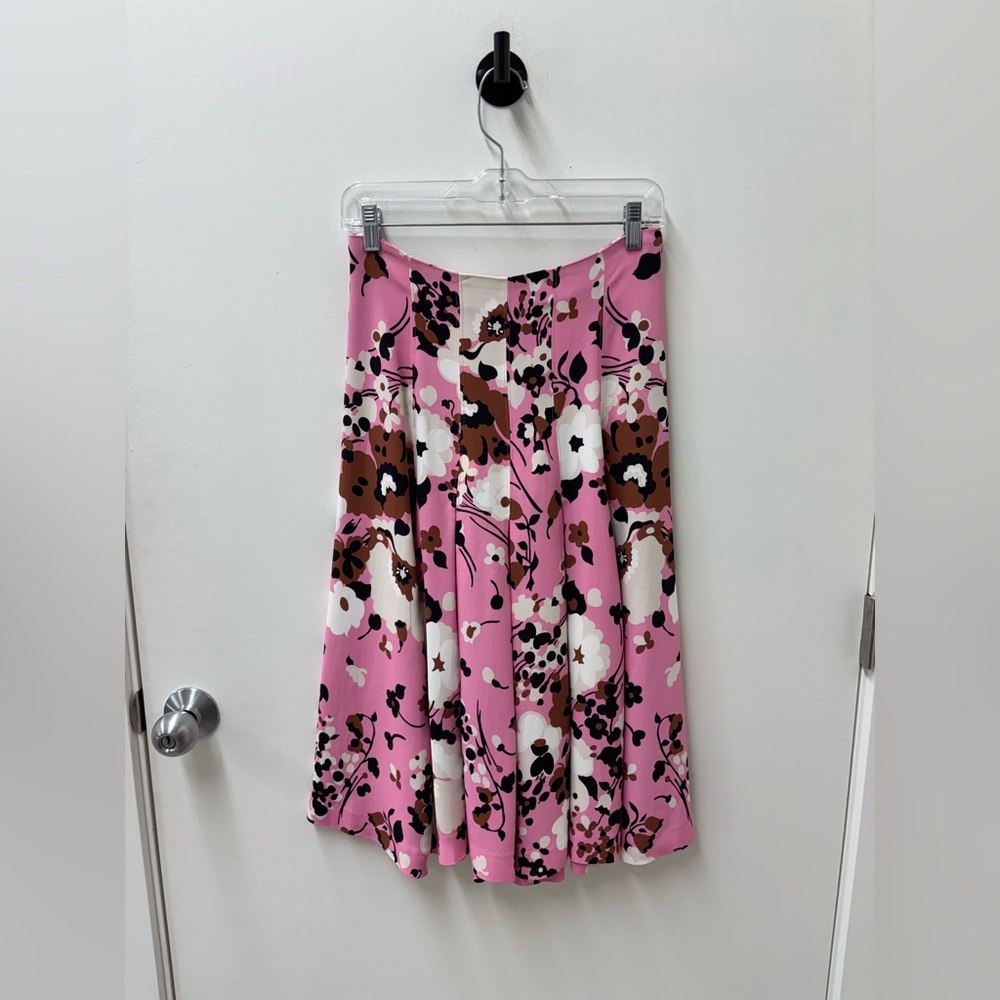 Veronica Beard Sonia Pleated Floral Midi Skirt